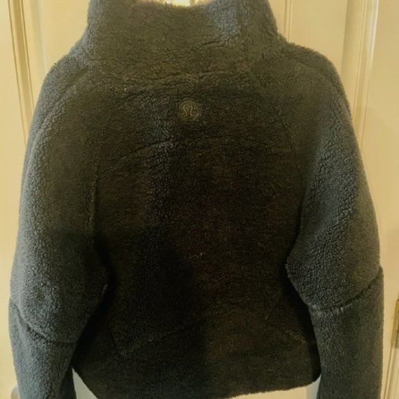 NWOT Lululemon Scuba Oversized Half-Zip Black Fleece Hoodie - Picture 4 of 4